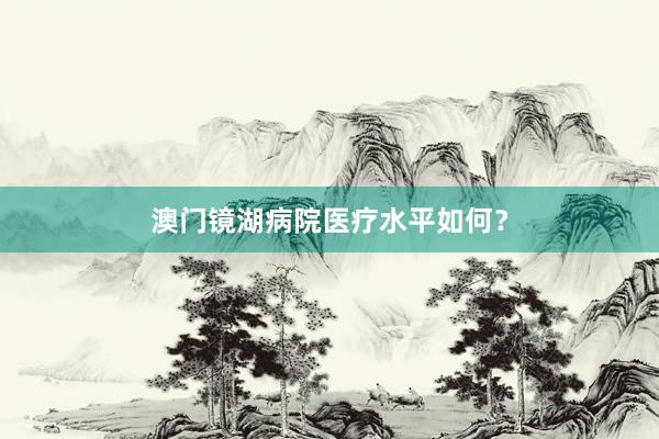 澳门镜湖病院医疗水平如何？