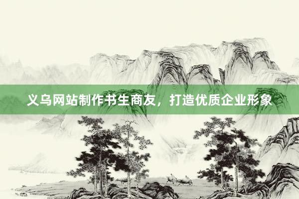 义乌网站制作书生商友，打造优质企业形象