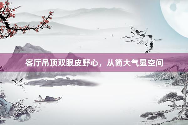 客厅吊顶双眼皮野心，从简大气显空间